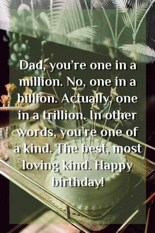 birthday thoughts for father in english